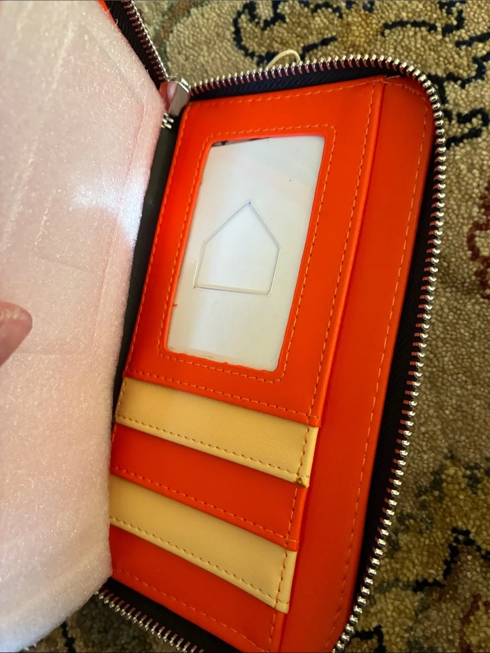 Loungefly San Francisco Giants Black & Orange Baseball Zip Wallet